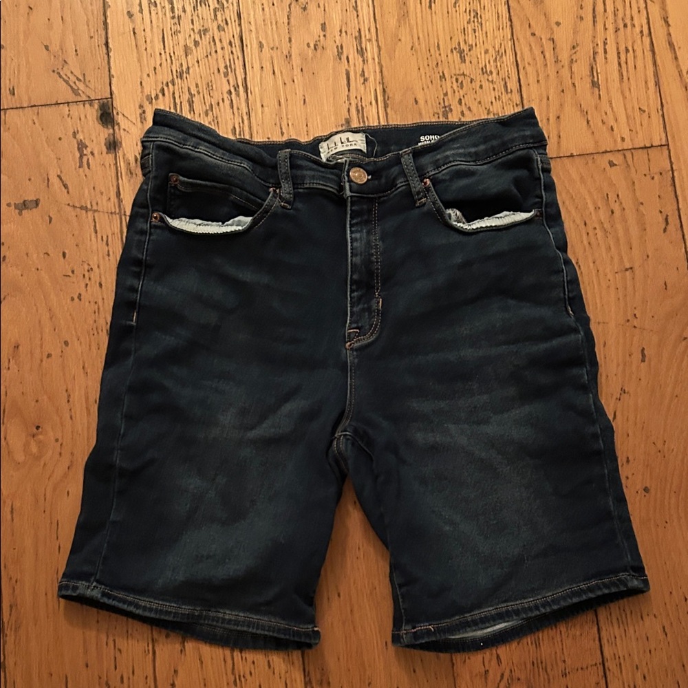 Stylish Dark Blue Men's Denim Shorts